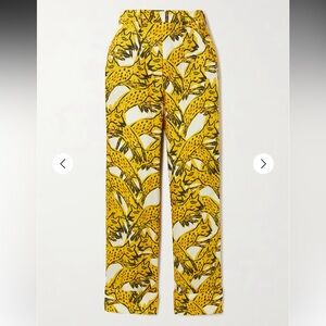 AZ FACTORY Bouncing Cheetah Printed Recycled Satin-Twill Wide-Leg Pants
